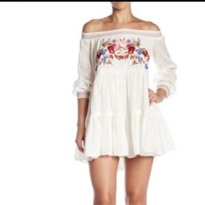 Free People Floral Embroidered Dress